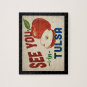 タルサオクラホマアップルヴィンテージトラベル ジグソーパズル (縦)