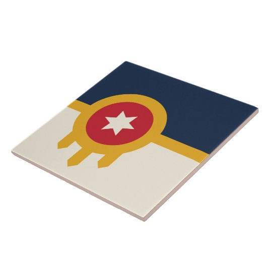 タルサシティ国旗のタイル タイル (側面)