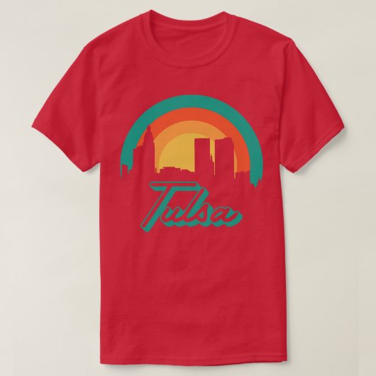 タルサスカイラインオクラホマ州 Tシャツ (デザイン正面)