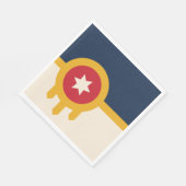 タルサ国旗（オクラホマ州） スタンダードランチョンナプキン (角)