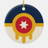 タルサ国旗(オクラホマ州) セラミックオーナメント (裏面)