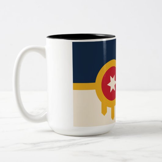 タルサ国旗(オクラホマ州) ツートーンマグカップ (左)