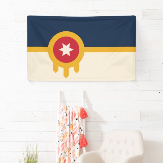 タルサ国旗(オクラホマ州) 横断幕 (インサイチュ)