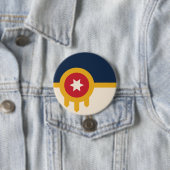 タルサ国旗（オクラホマ州） 缶バッジ (インサイチュ)