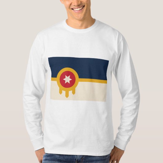 タルサ国旗（オクラホマ州） Tシャツ (正面)