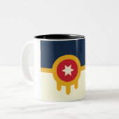 タルサ州旗 ツートーンマグカップ (正面左)