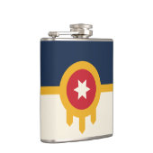 タルサ市旗を持つ愛国的なフラスコ フラスク (右)