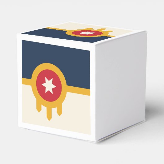 タルサ市旗を持つ愛国的な優遇箱 フェイバーボックス (裏面サイド)