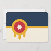 タルサ市旗を持つ愛国的な招待状 招待状 (正面)