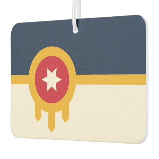 タルサ市旗を持つ車の空気フレッシュ カーエアーフレッシュナー (左)