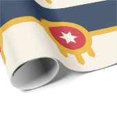 タルサ市旗を掲げる愛国的な包装紙 ラッピングペーパー (ロールコーナー)