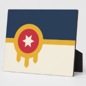 タルサ市旗プラーク フォトプラーク (側面)