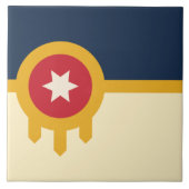 タルサ市旗 タイル (正面)