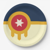 タルサ市旗 ペーパープレート (正面)