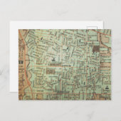 タルサ、OKヴィンテージマップ ポストカード (正面/裏面)