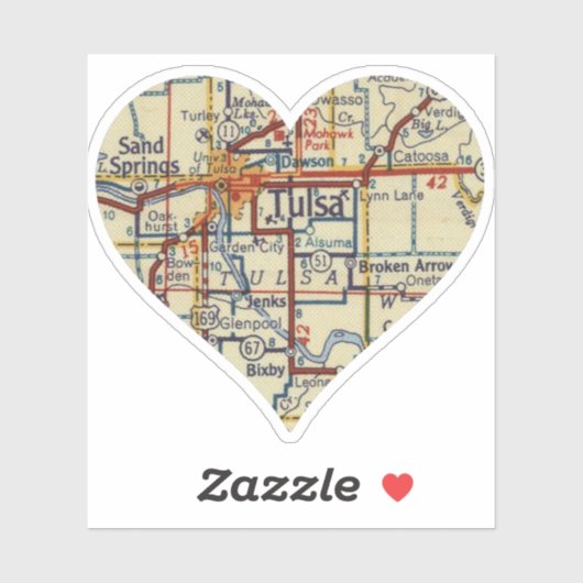 タルサOKレトロマップ シール (シート)