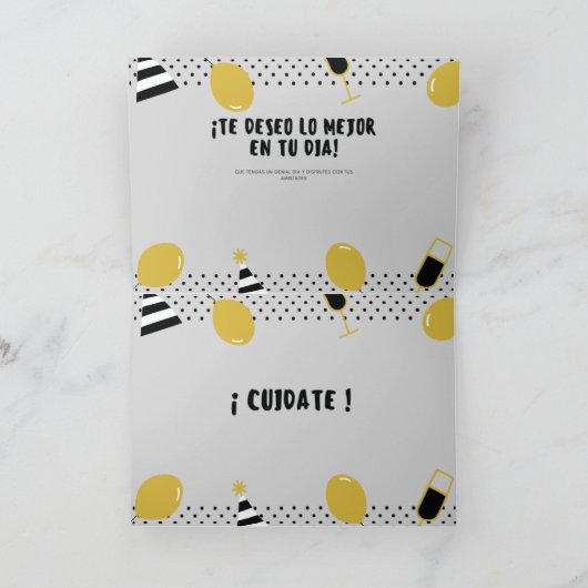 タルジェタデフェリシタシオンプレガダ カード (内部)