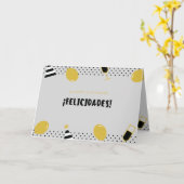 タルジェタデフェリシタシオンプレガダ カード (黄色い花)