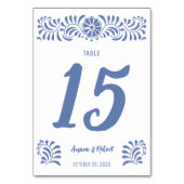 タルジェタデメサタラベラメキシカーナ テーブルナンバー (正面)