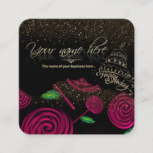 タルジェタデヴィシタパステレリア スクエア名刺 (正面)