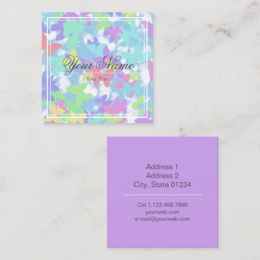 タルジェタデヴィシタマリポサス スクエア名刺 (正面/裏面)