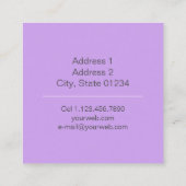 タルジェタデヴィシタマリポサス スクエア名刺 (裏面)