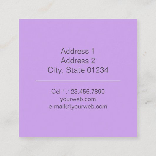 タルジェタデヴィシタマリポサス スクエア名刺 (裏面)