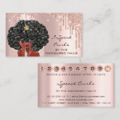 タルジェタデヴィシタロイヤリティカード10パンチカーリーヘア 名刺 (正面/裏面)