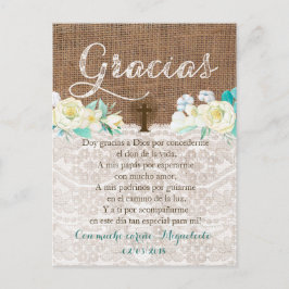 タルジェタ・デ・グラシアス・コン・オラシオン・パラ・ボーティスモ ポストカード