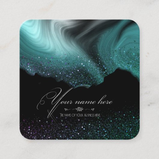 タルジェタ・デ・ビシタ・トゥルケサ・コン・プルプリナ スクエア名刺 (正面)