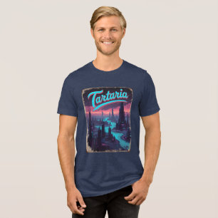 タルタリアマッドフラッドサイバーパンクヴィンテージ トライブレンドTシャツ