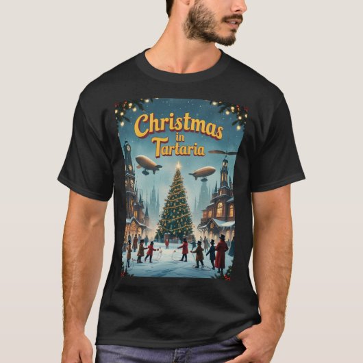 タルタリア陰謀論クリスマス・オルタナティブヒストリー Tシャツ (正面)