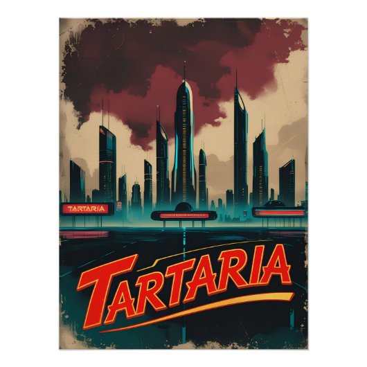 タルタリア陰謀論地図ポスター ポスター (正面)