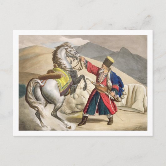 タルタルと彼の馬は、ティエリーBによって刻まれた ポストカード (正面)