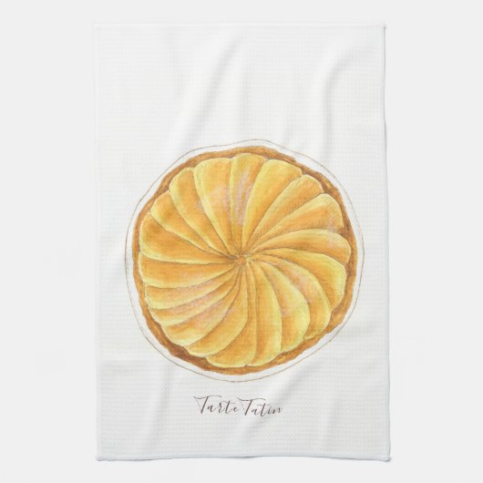 タルテタチン水彩画 キッチンタオル (縦)