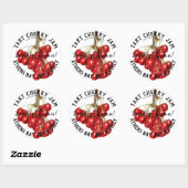 タルトさくらんぼジャム製品ビジネスラベル ラウンドシール (シート)