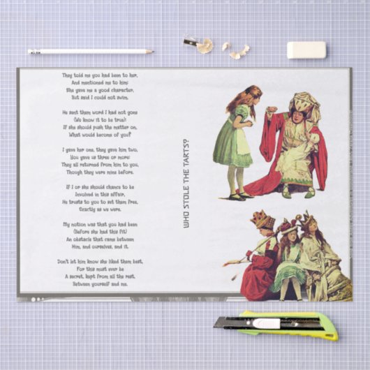 タルトの歌を盗んだ不思議の国のアリス 薄葉紙 (クラフト)