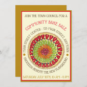 タルトオーフルーツタートパイフランスのペストリーベイクセール 招待状 (正面/裏面)