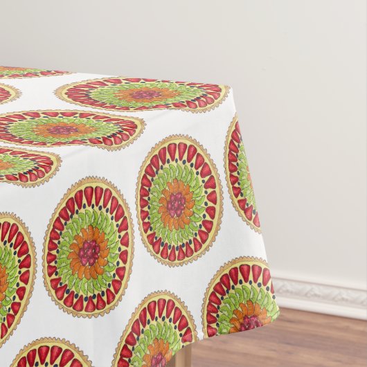 タルトオーフルーツフルーツタートパイフランスのペストリー テーブルクロス (インサイチュ)