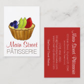 タルトオーフルーツフルーツタートパイフランスのペストリー 名刺 (正面/裏面)