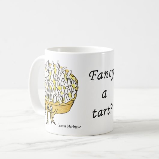 タルトファンシー引用文レモンメレンゲのパイ コーヒーマグカップ (正面左)