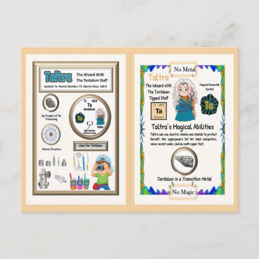タルトラウィザード – タンタル要素 ポストカード (正面)