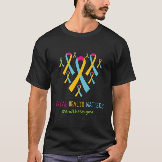 タルヘルス問題タル認識度エンドThe Stigma Tシャツ (正面)