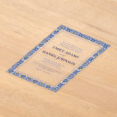 タルベラフィエスタメキシスペインのコの目的地の結婚式 アクリル招待状 (レイダウン)