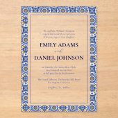 タルベラフィエスタメキシスペインのコの目的地の結婚式 アクリル招待状 (正面)