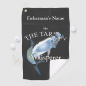 タルポンパーソナライズされたウィスパーラダーク魚釣りタオル ゴルフタオル (インサイチュ)