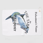 タルポンパーソナライズされたウィスペラー魚釣りタオル ゴルフタオル (横)