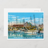 タルポン春、フロリダスポンジボートヴィンテージ ポストカード (正面/裏面)