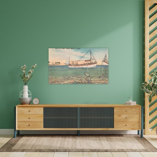 タルポン春, FL – ビューオブボート&深い海 キャンバスプリント