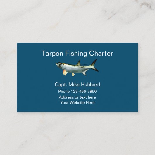 タルポン魚釣りボートキャプテン 名刺 (正面)